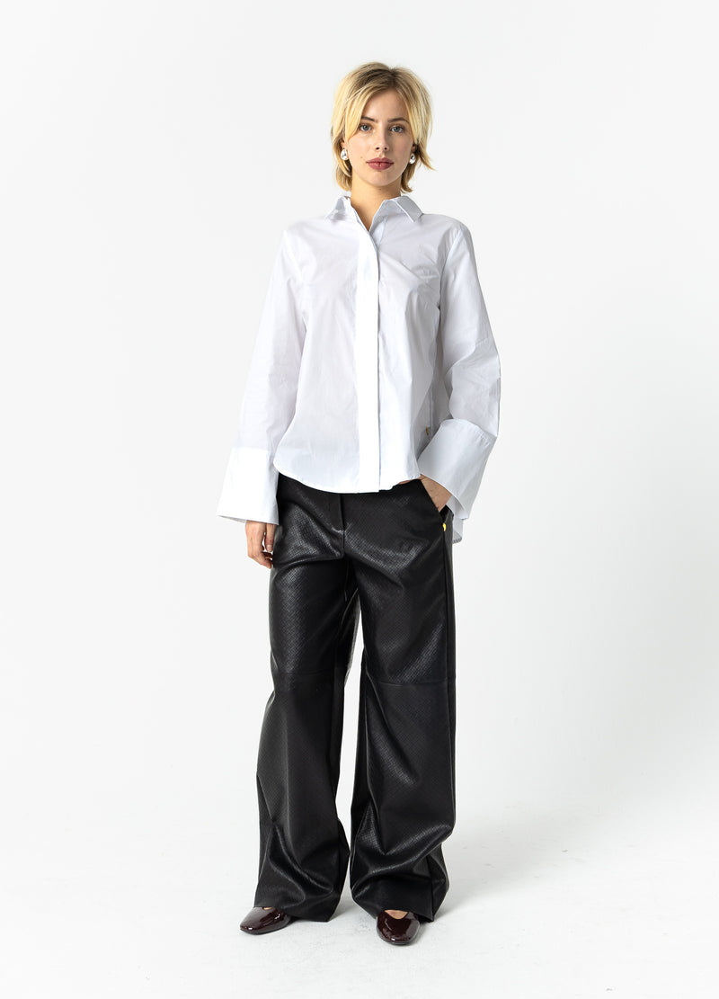 Coster Copenhagen SKJORTA MED BAKRE VIKTER Shirt/Blouse White - 200