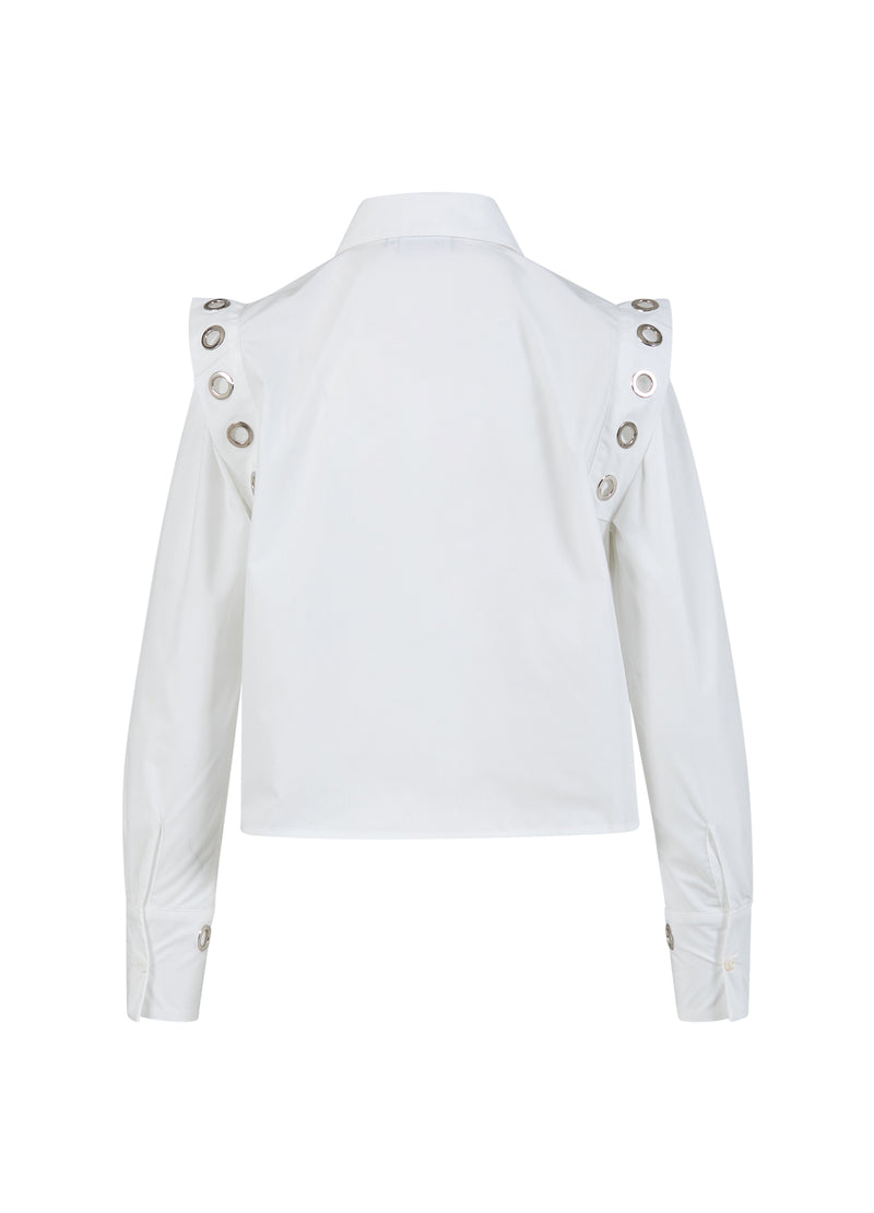 Coster Copenhagen SKJORTA MED METALLHAL Shirt/Blouse White - 200