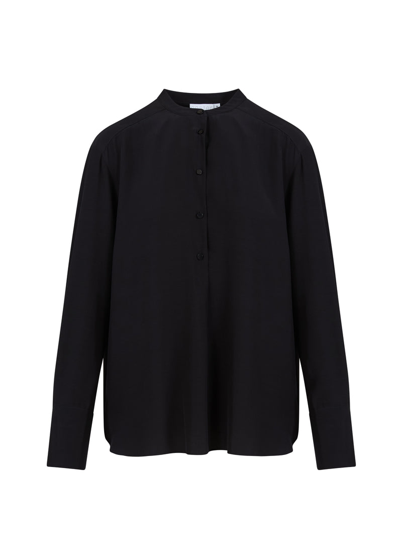 Coster Copenhagen SKJORTA MED VECKAD KNAPPSLÅ Shirt/Blouse Black - 100