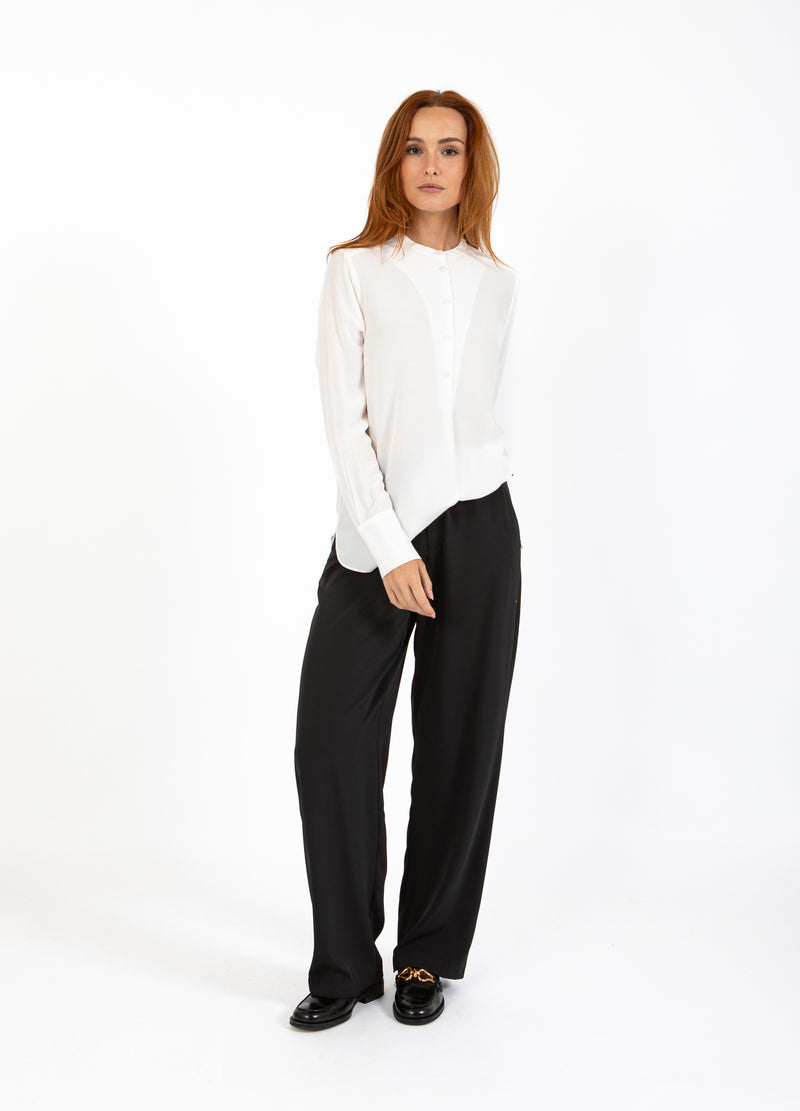 Coster Copenhagen SKJORTA MED VECKAD KNAPPSLÅ Shirt/Blouse Off white - 201