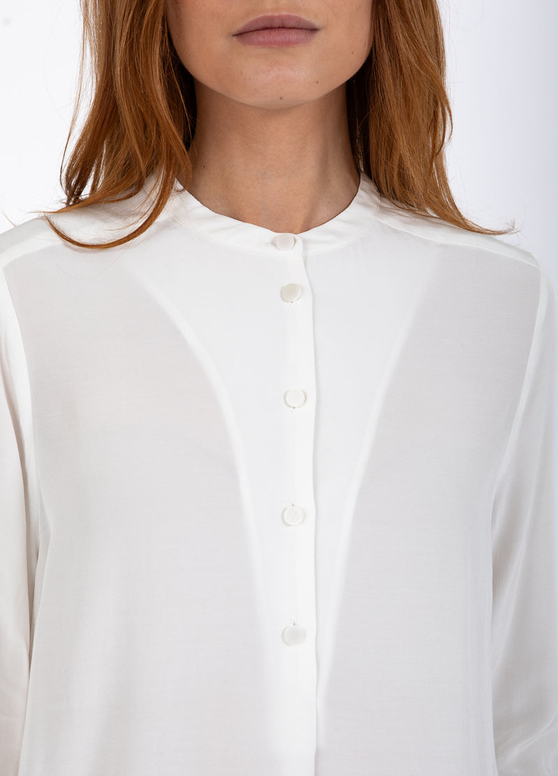 Coster Copenhagen SKJORTA MED VECKAD KNAPPSLÅ Shirt/Blouse Off white - 201