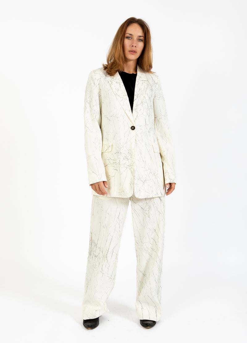 Coster Copenhagen SKRYNKLIG KAVAJ Blazer Creme / black - 177