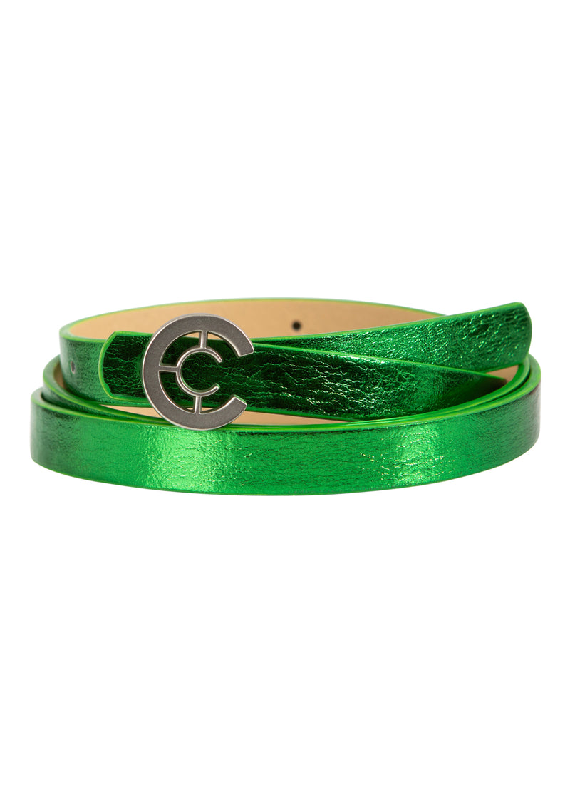 Coster Copenhagen SMÅ LOGO BÄLTE Accessories Green metallic - 415