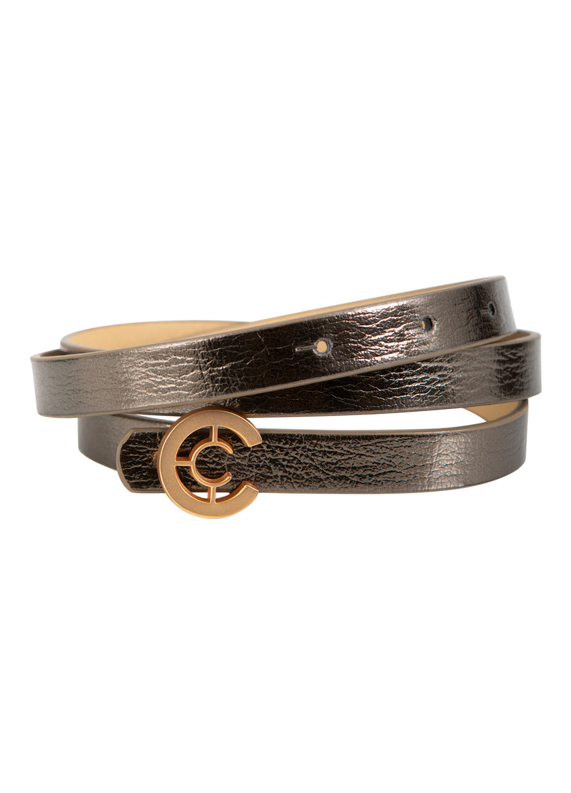 Coster Copenhagen SMÅ LOGO BÄLTE Accessories Mud metallic - 327