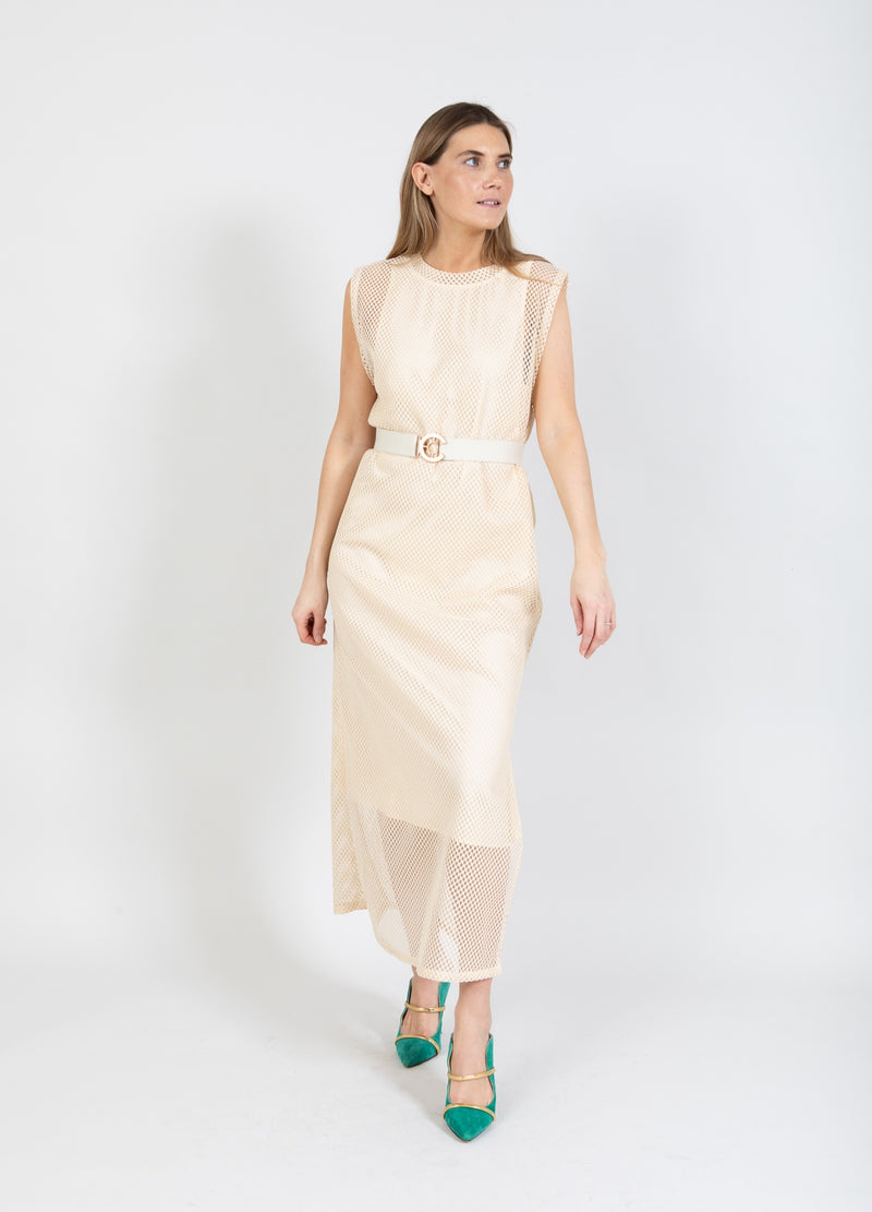 Coster Copenhagen MESH KLÄNNING Dress Creme - 241