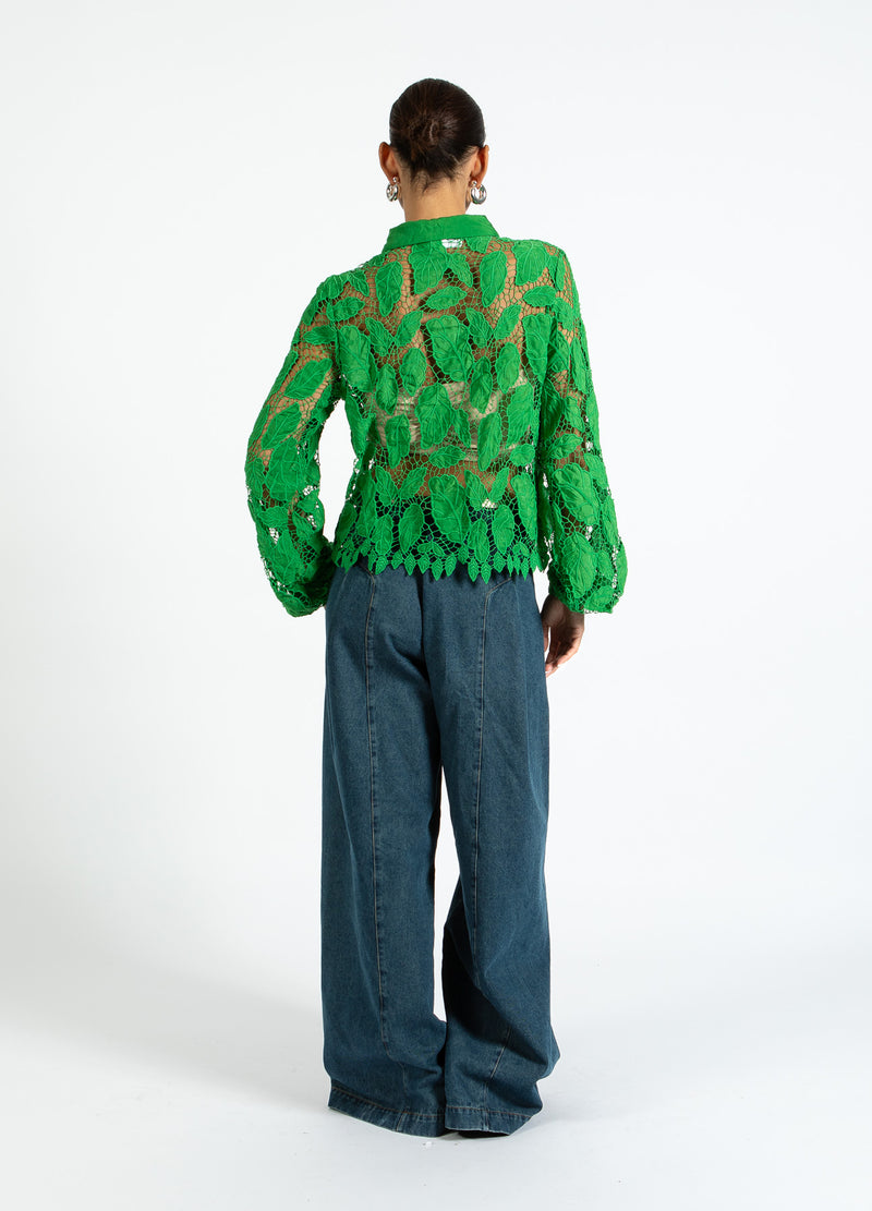 Coster Copenhagen SPETSBLUS Shirt/Blouse Lush green - 444