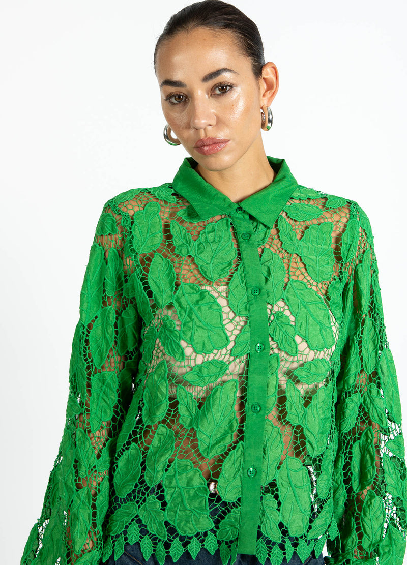 Coster Copenhagen SPETSBLUS Shirt/Blouse Lush green - 444