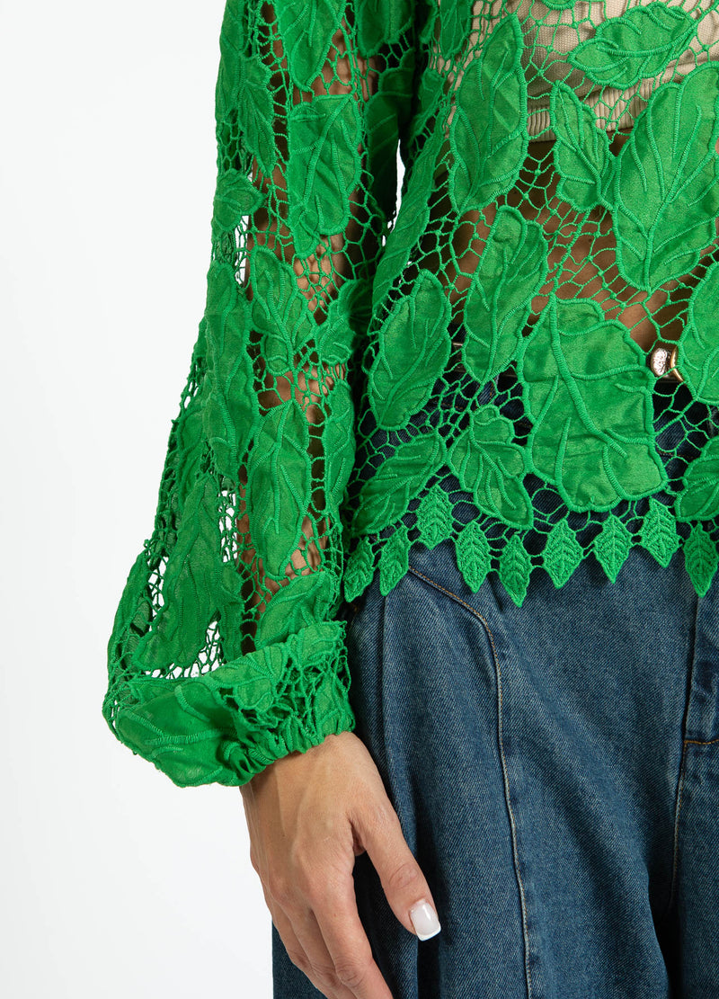 Coster Copenhagen SPETSBLUS Shirt/Blouse Lush green - 444