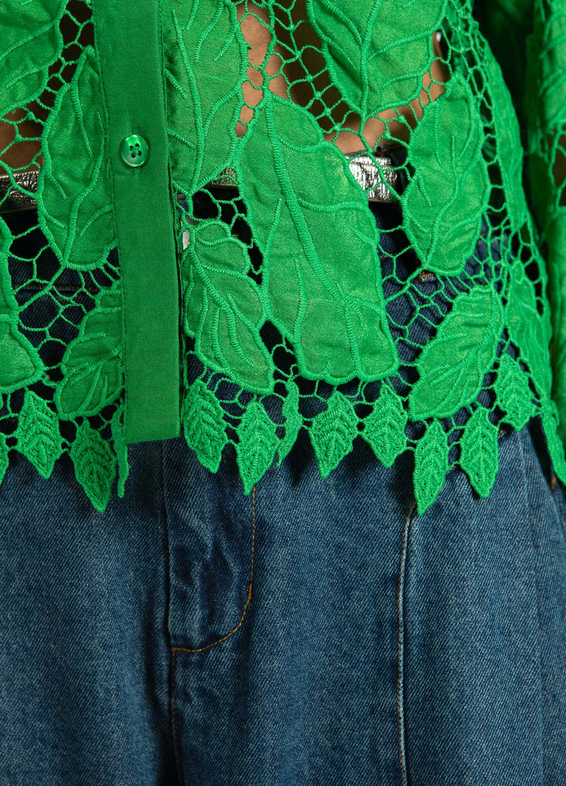 Coster Copenhagen SPETSBLUS Shirt/Blouse Lush green - 444