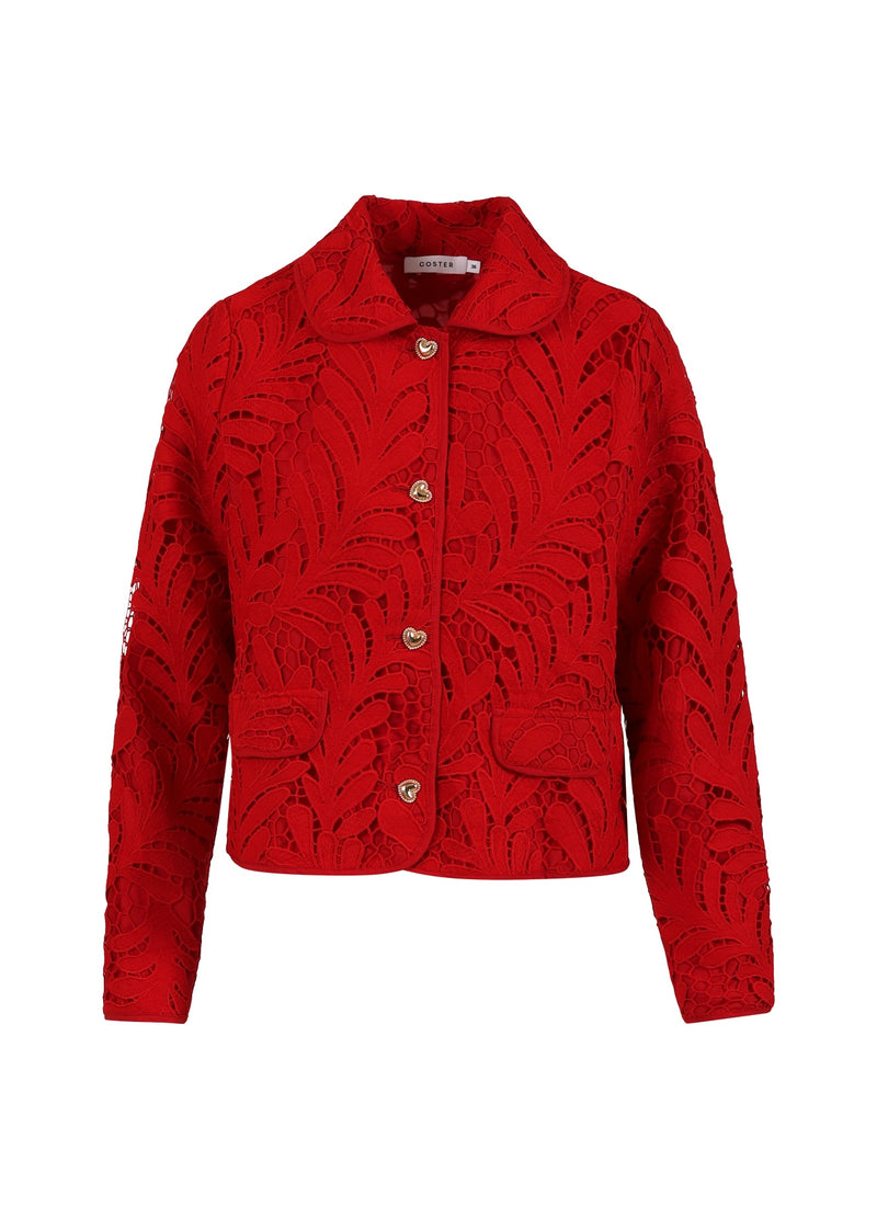 Coster Copenhagen SPETSJACKA Outerwear Scarlet red - 618