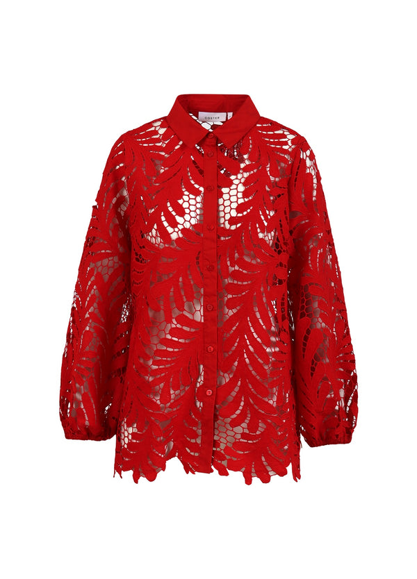 Coster Copenhagen SPETSTRÖJA Shirt/Blouse Scarlet red - 618