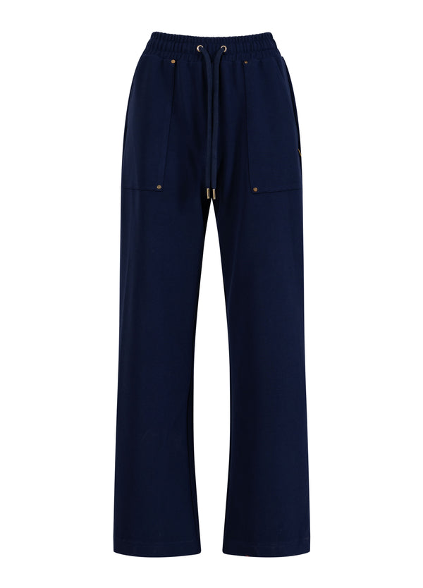 Coster Copenhagen SPORTIGA BYXOR - SILLE PASSFORM Pants Navy - 563