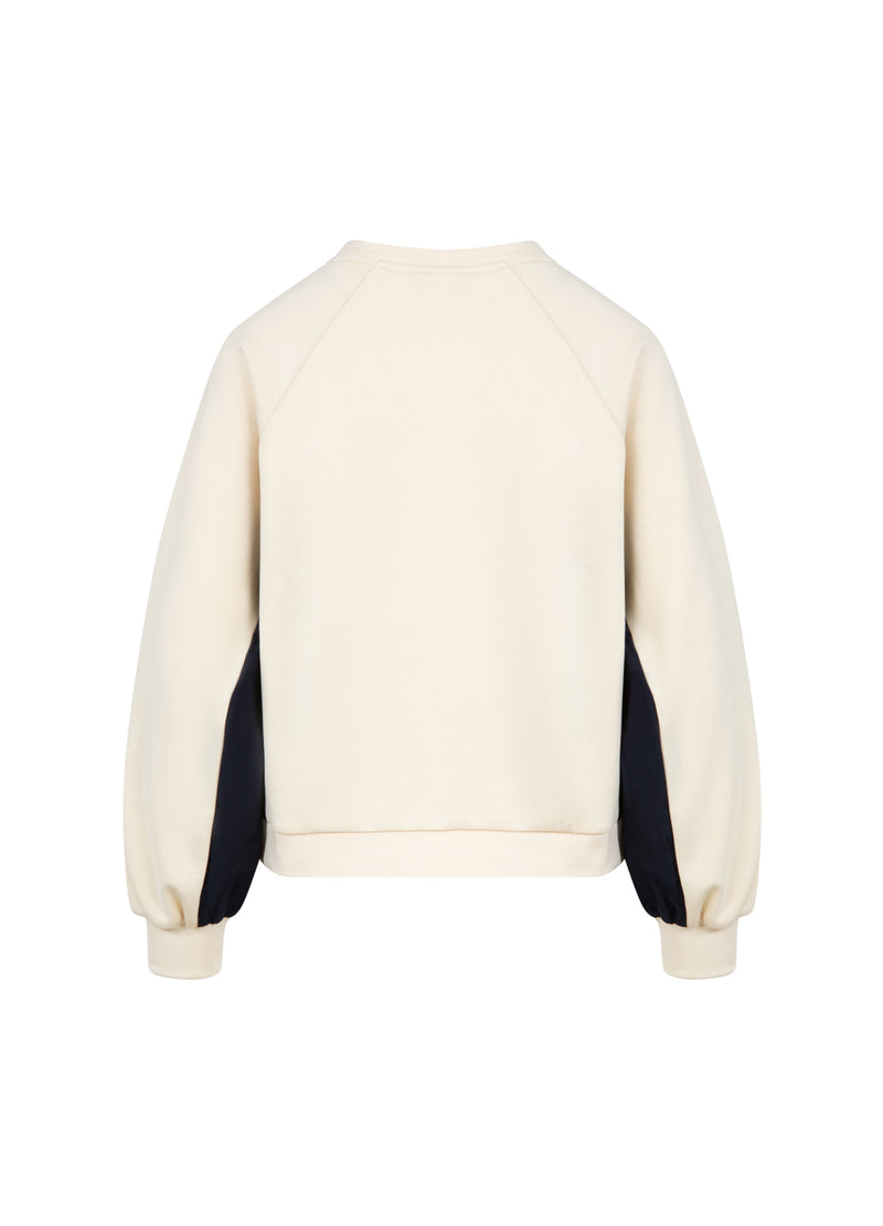 Coster Copenhagen SPORTIGT SWEAT Shirt/Blouse Off white/Navy - 202
