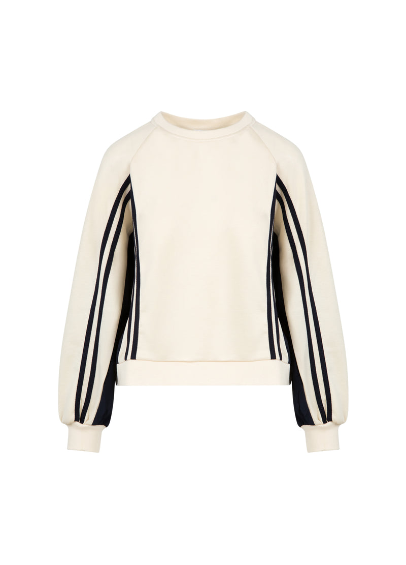 Coster Copenhagen SPORTIGT SWEAT Shirt/Blouse Off white/Navy - 202