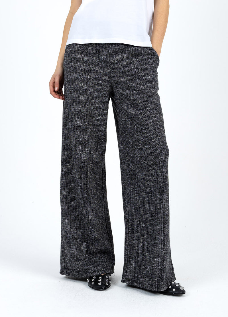 Coster Copenhagen STICKADE BYXOR Knitwear Black/grey mix - 106