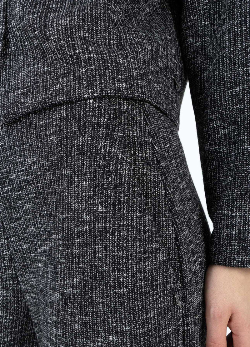 Coster Copenhagen STICKADE BYXOR Knitwear Black/grey mix - 106