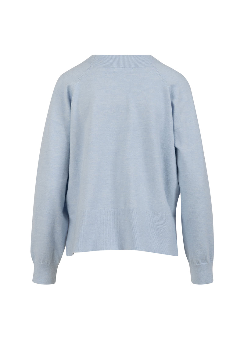 Coster Copenhagen STICKAD KOFTA - BEKVÄMT STICKAT Knitwear Ice blue - 544