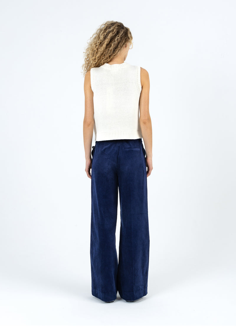 Coster Copenhagen STICKAD VÄST MED ROS Knitwear Pearl - 263