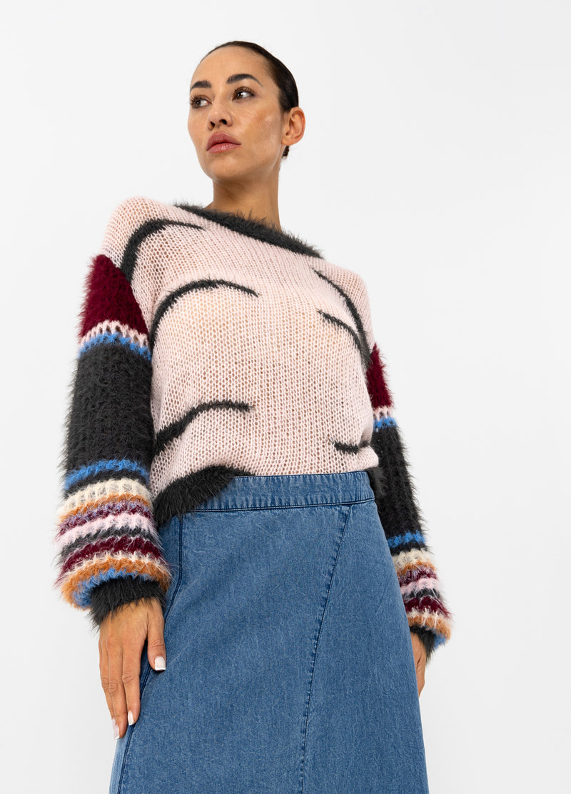 Coster Copenhagen STICKAT MED VIRKADE ÄRMAR Knitwear Mix - 999