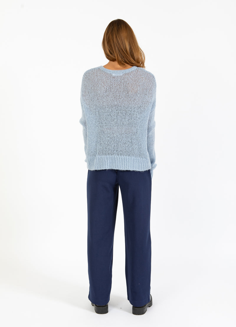 Coster Copenhagen STICKA MED COSTER EMBLEM Knitwear Ice blue - 544