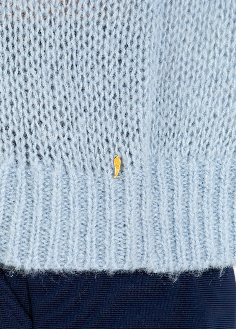 Coster Copenhagen STICKA MED COSTER EMBLEM Knitwear Ice blue - 544