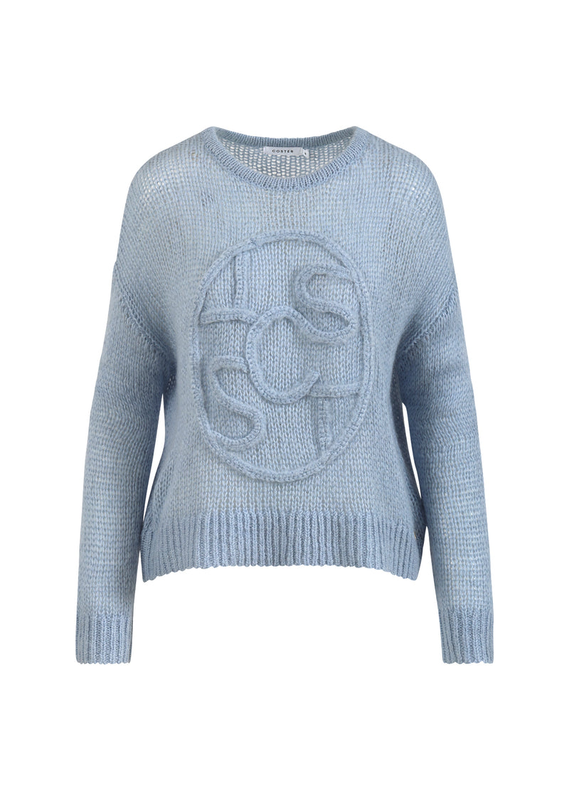 Coster Copenhagen STICKA MED COSTER EMBLEM Knitwear Ice blue - 544