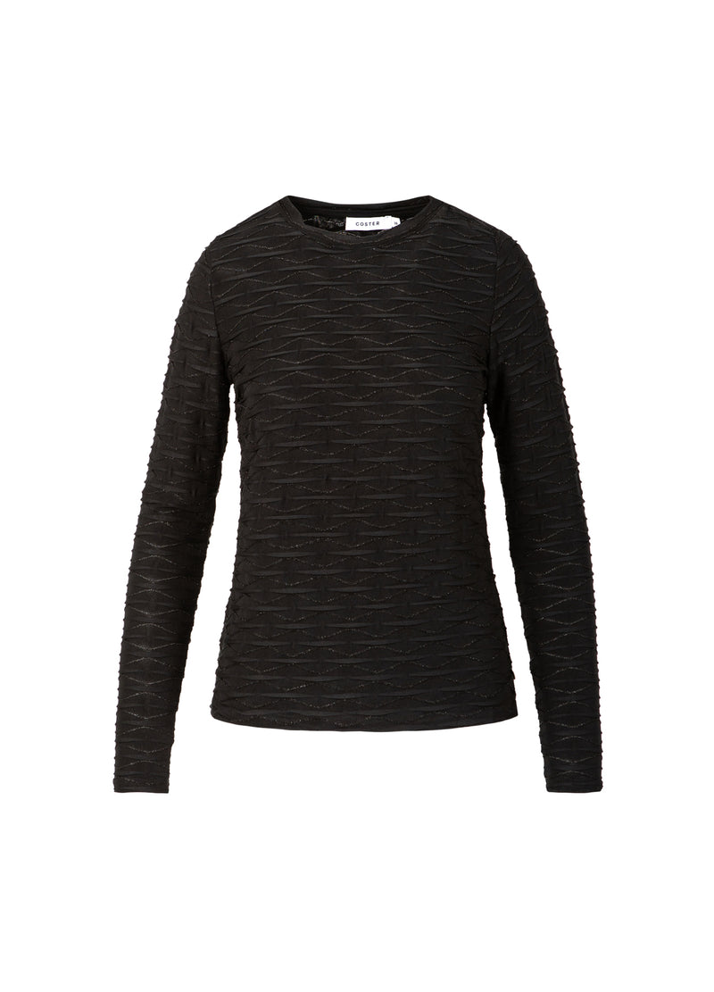 Coster Copenhagen STRUKTUR BLOUSE Shirt/Blouse Black - 100