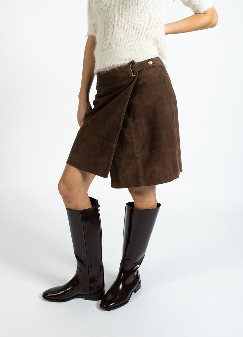 Coster Copenhagen SUEDE-KJOL Skirt Warm brown - 367