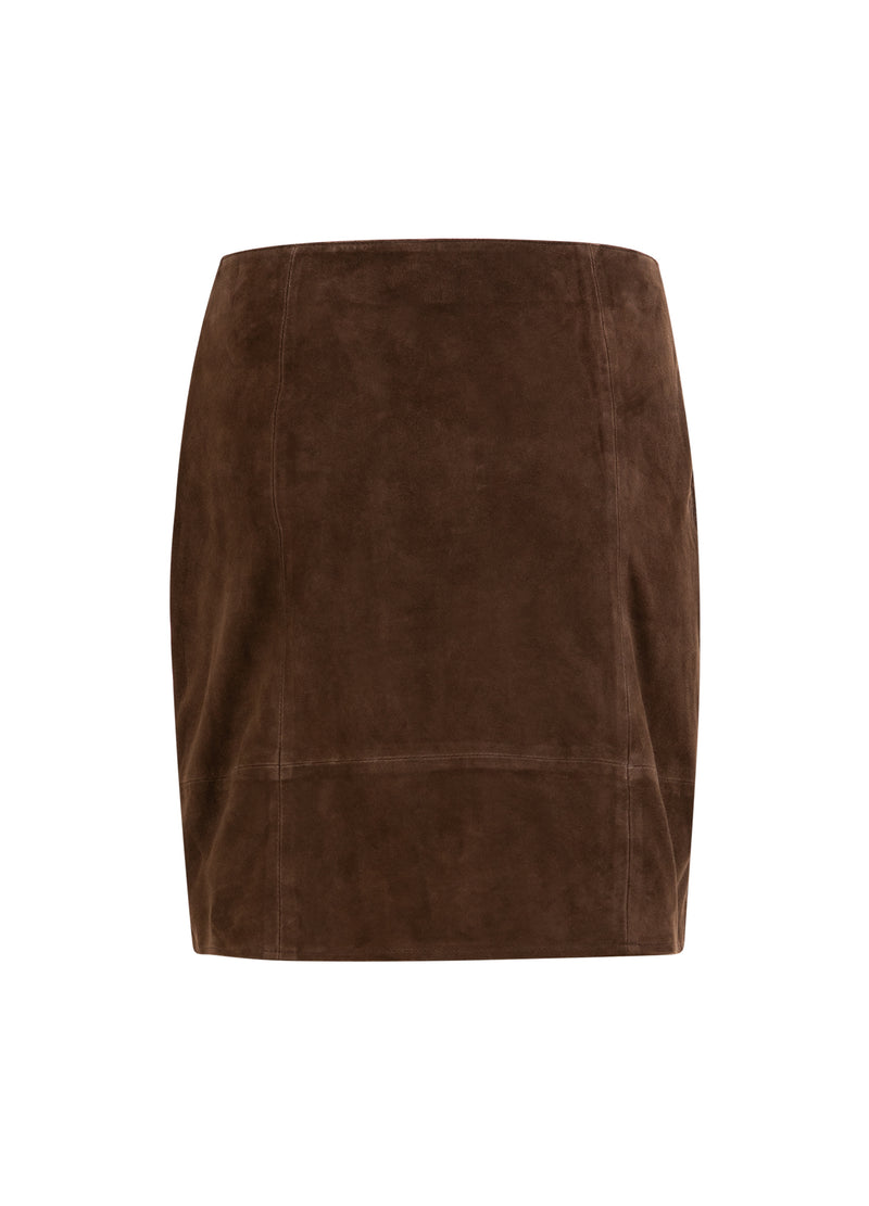 Coster Copenhagen SUEDE-KJOL Skirt Warm brown - 367