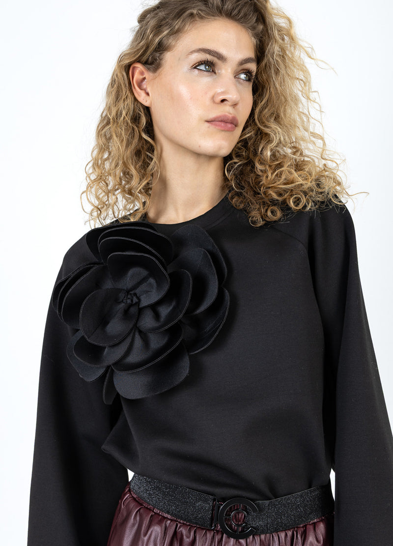 Coster Copenhagen SVETTA MED SCUBA-ROSA Shirt/Blouse Black - 100