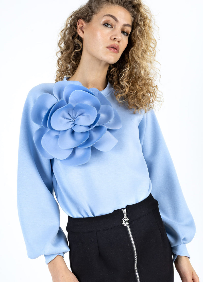 Coster Copenhagen SVETTA MED SCUBA-ROSA Shirt/Blouse Pastel blue - 538