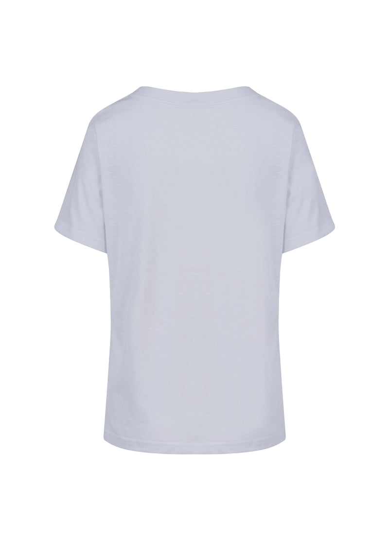 Coster Copenhagen T-SHIRT MED BONJOUR-TRYCK T-Shirt White - 200