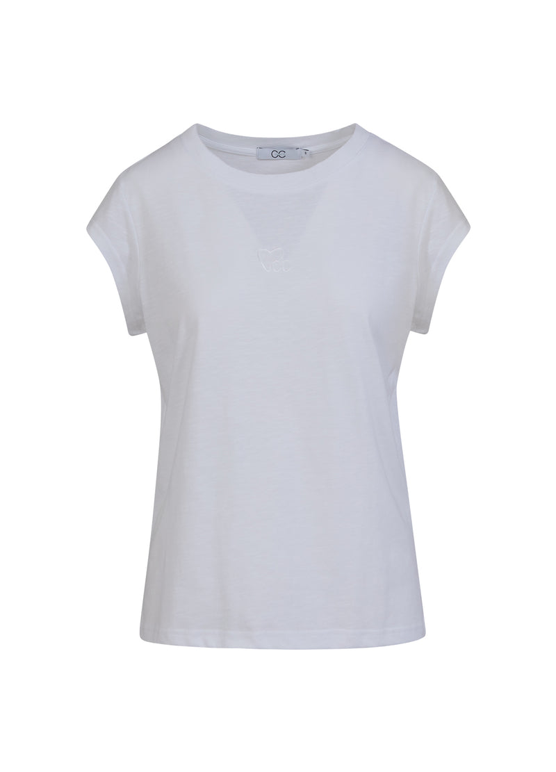 CC Heart T-SHIRT MED CCH-BRODERI Shirt/Blouse White - 200