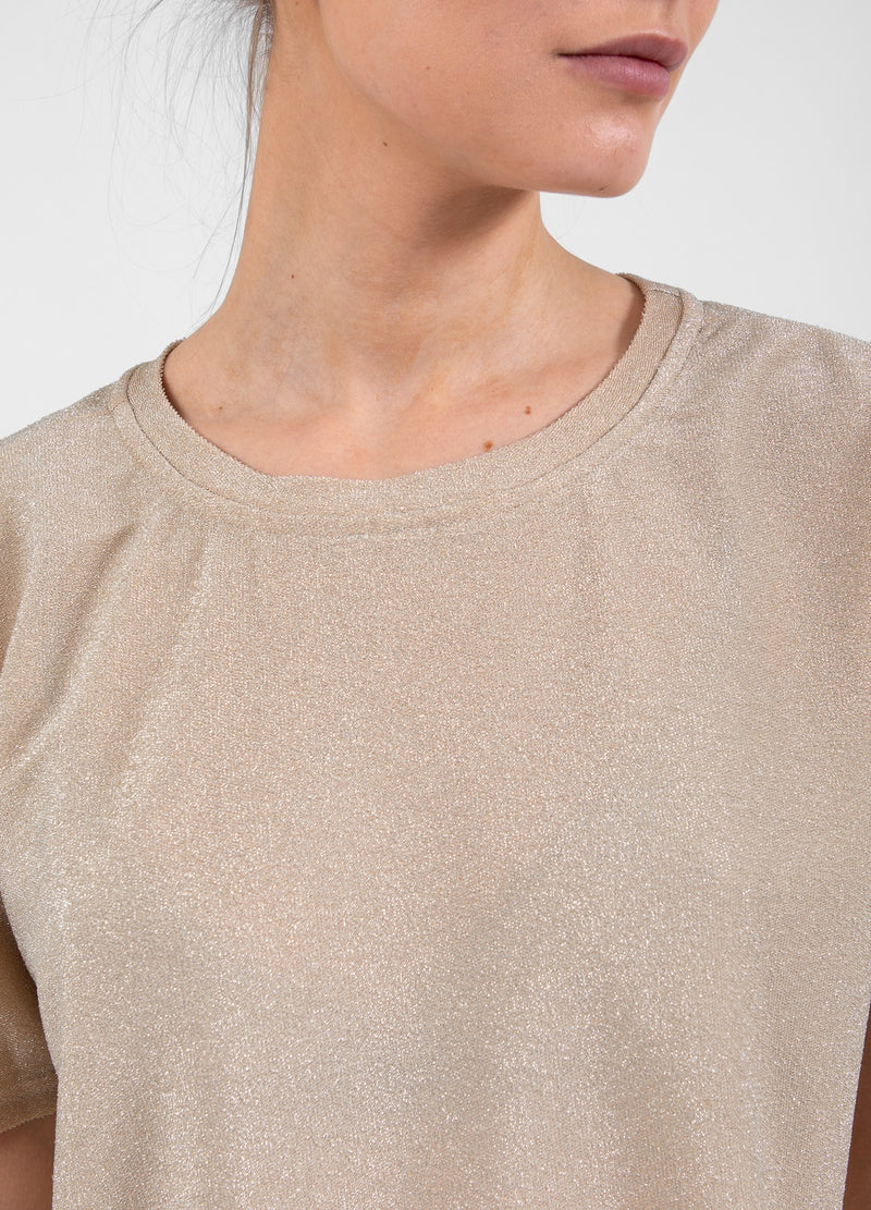 Coster Copenhagen T-SHIRT MED GLITTER Shirt/Blouse Creme - 241