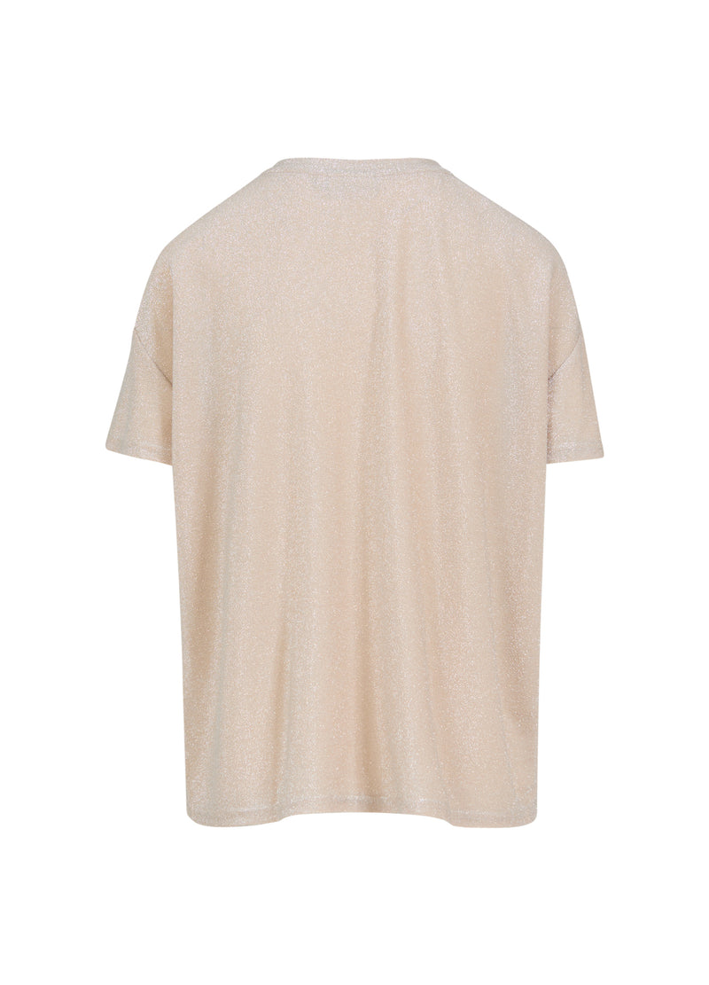 Coster Copenhagen T-SHIRT MED GLITTER Shirt/Blouse Creme - 241