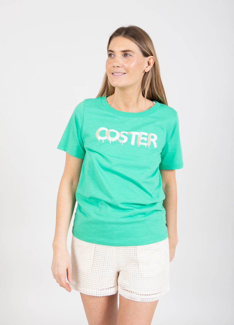Coster Copenhagen T-SHIRT MED GRAFITTILOGO T-Shirt Clover green - 408