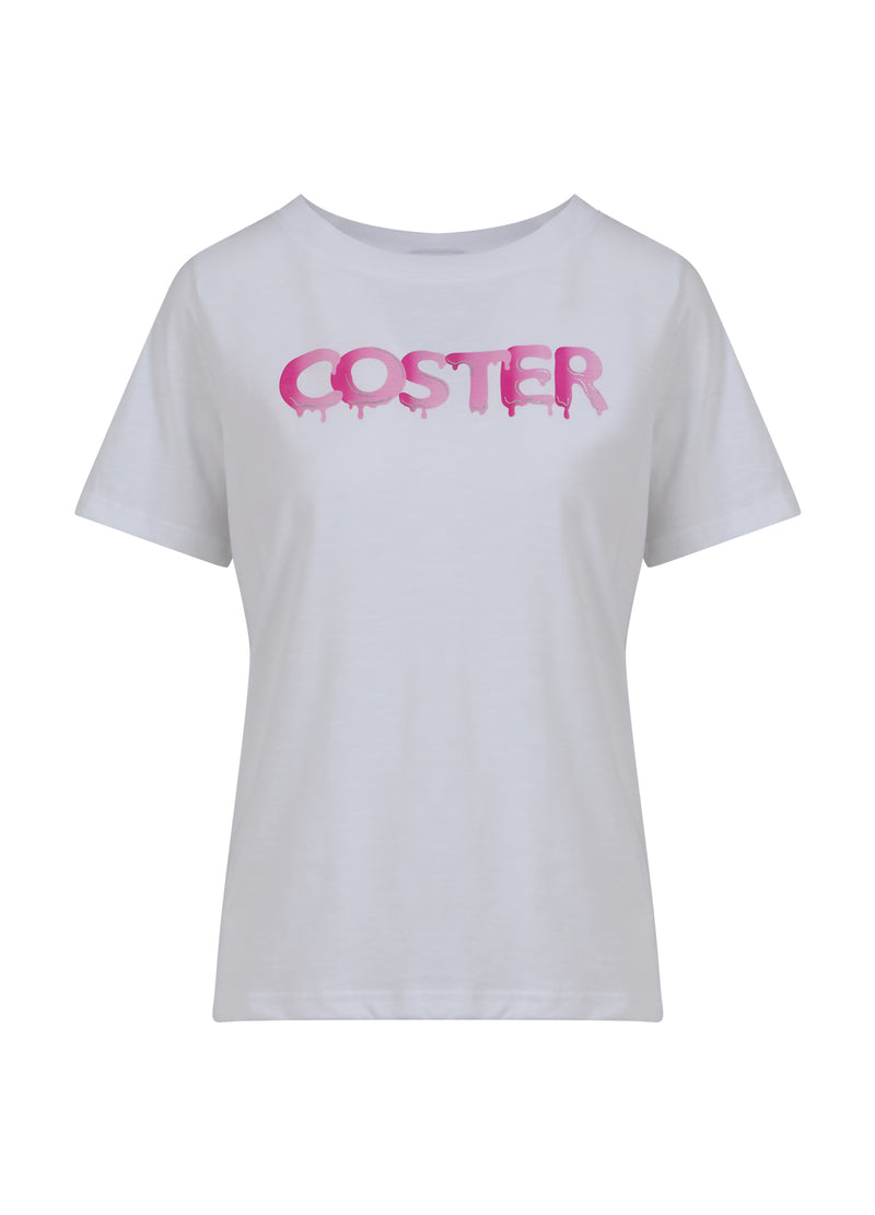 Coster Copenhagen T-SHIRT MED GRAFITTILOGO T-Shirt White - 200