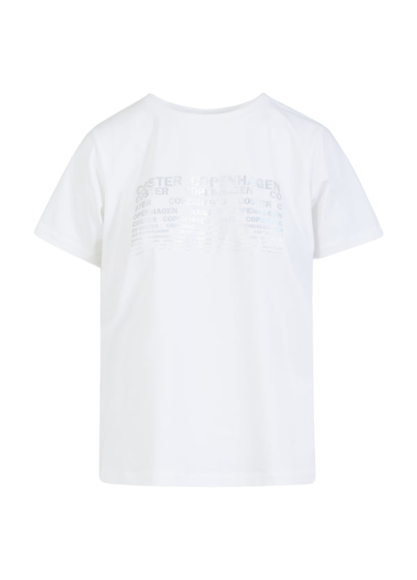 Coster Copenhagen T-SHIRT MED LOGGA - MITTÄRMAR T-Shirt White - 200
