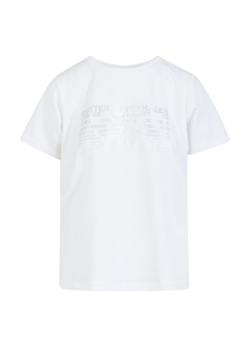 Coster Copenhagen T-SHIRT MED LOGGA - MITTÄRMAR T-Shirt White - 200