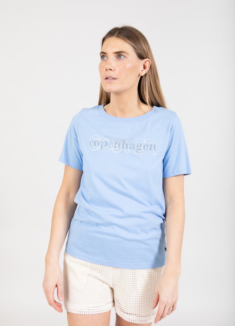 Coster Copenhagen T-SHIRT MED LOGO T-Shirt Bright sky blue - 503