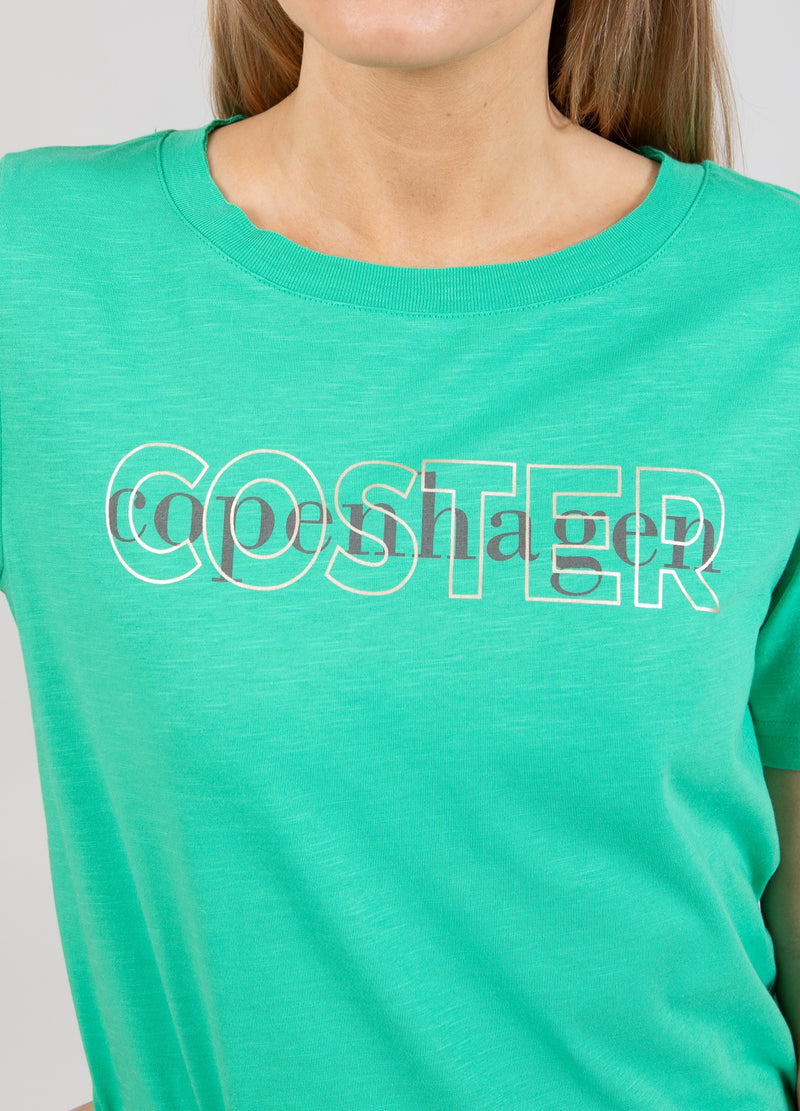 Coster Copenhagen T-SHIRT MED LOGO T-Shirt Clover green - 408