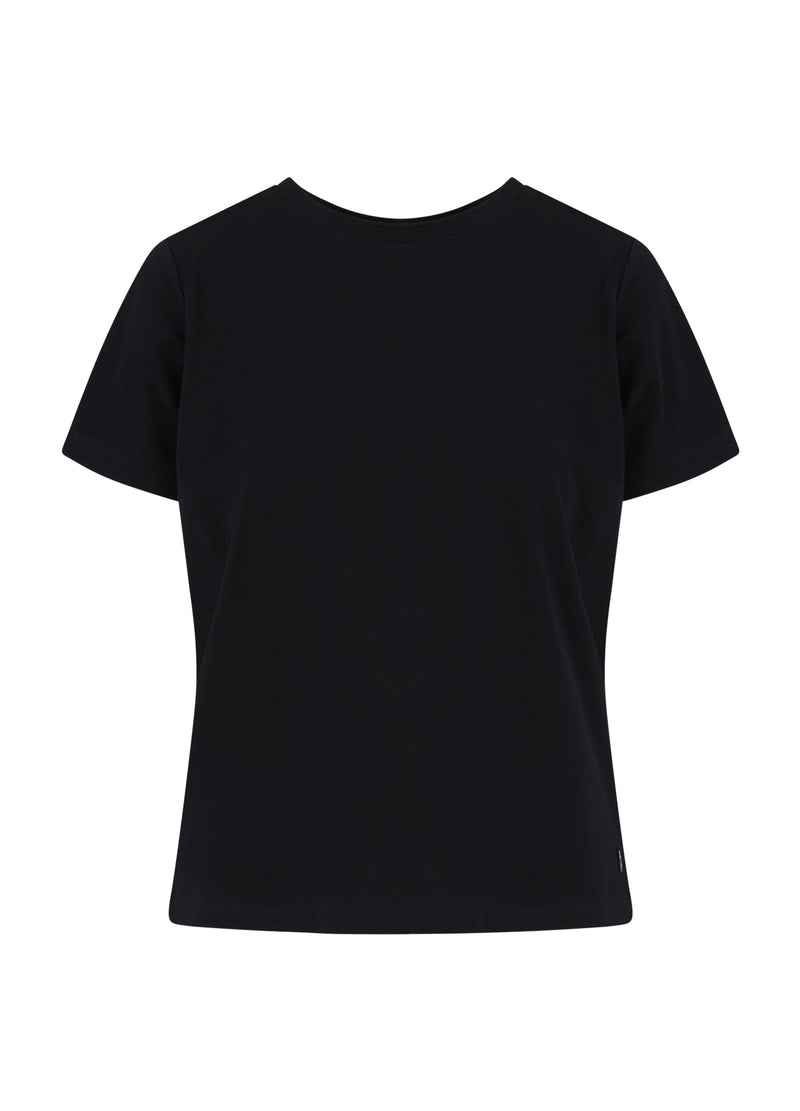 Coster Copenhagen T-SHIRT MED RUNDT HALS - KORTA ÄRMAR T-Shirt Black - 100