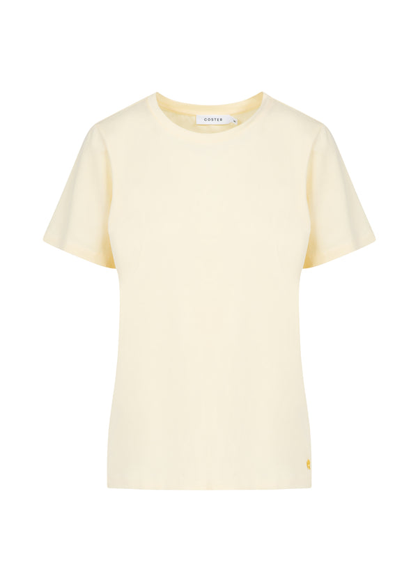 Coster Copenhagen T-SHIRT MED RUNDT HALS - KORTA ÄRMAR T-Shirt Butter yellow - 789
