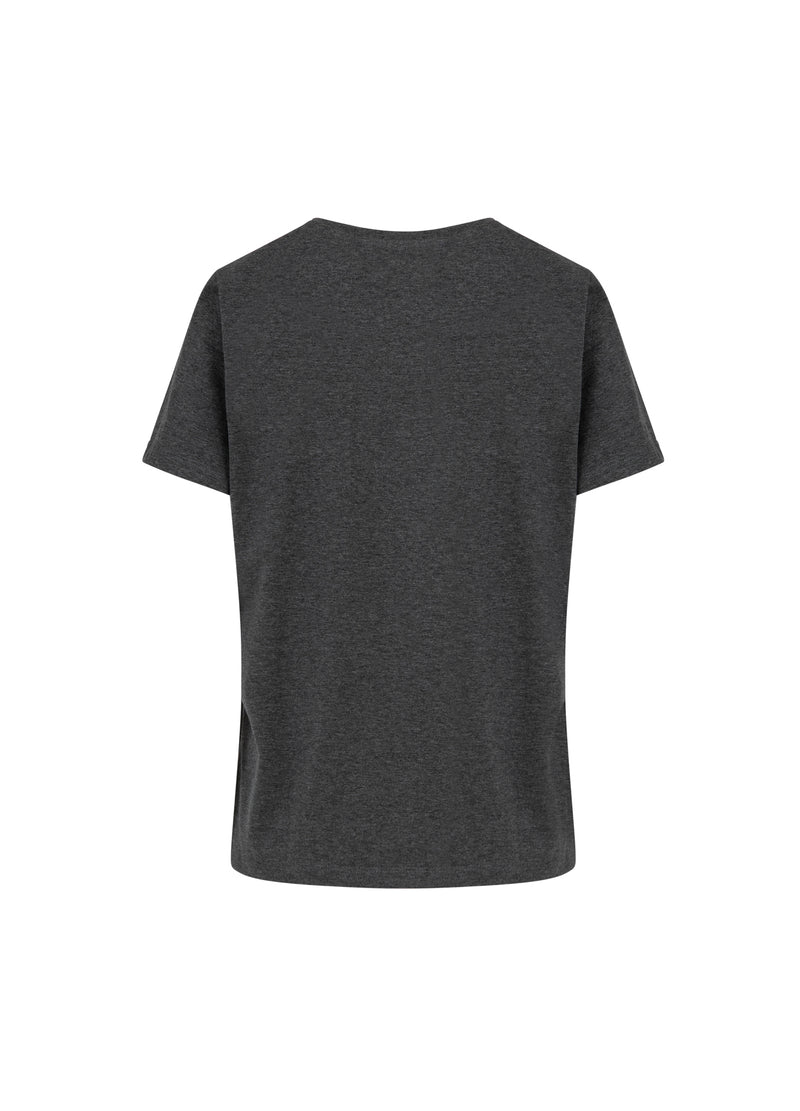 Coster Copenhagen T-SHIRT MED RUNDT HALS - KORTA ÄRMAR T-Shirt Dark Grey Melange - 128