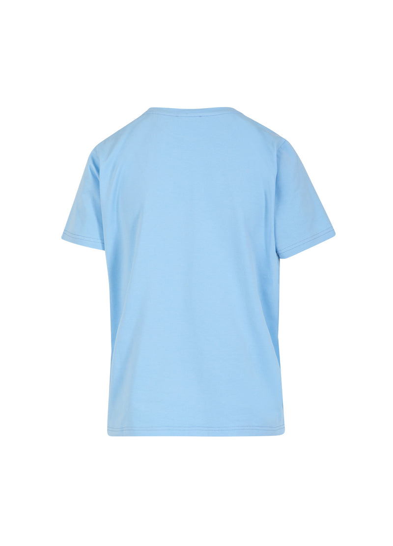Coster Copenhagen T-SHIRT MED STRASSSTENAR Shirt/Blouse Pastel blue - 538