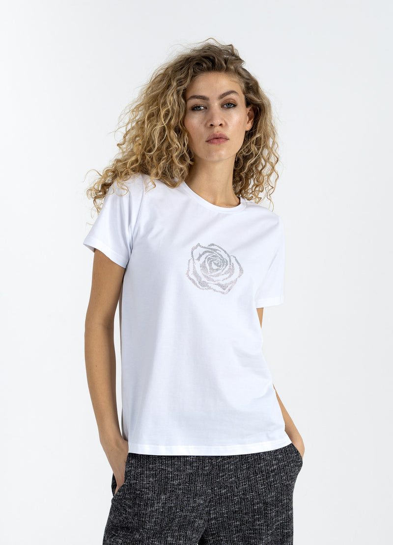 Coster Copenhagen T-SHIRT MED STRASSSTENAR Shirt/Blouse White - 200