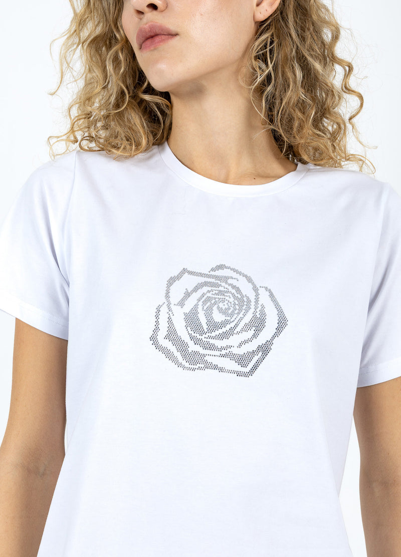 Coster Copenhagen T-SHIRT MED STRASSSTENAR Shirt/Blouse White - 200