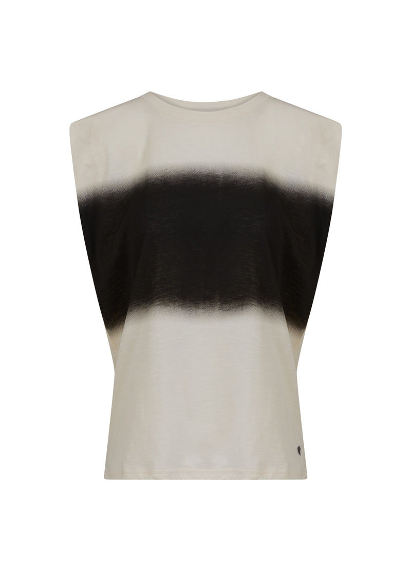 Coster Copenhagen T-SHIRT MED SUDDIG RAND T-Shirt Creme/black stripes - 241