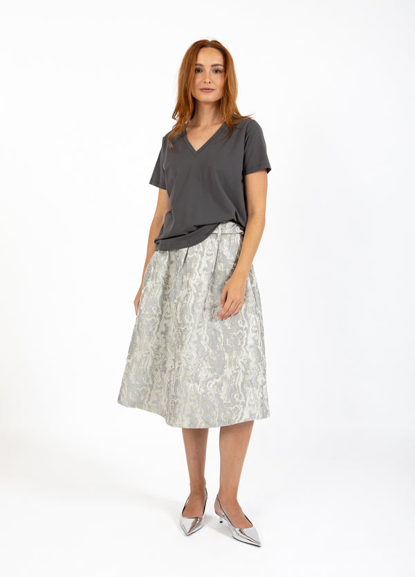 Coster Copenhagen T-SHIRT MED V-RINGNING - HALVLÅNGA ÄRMAR T-Shirt Volcanic grey - 188