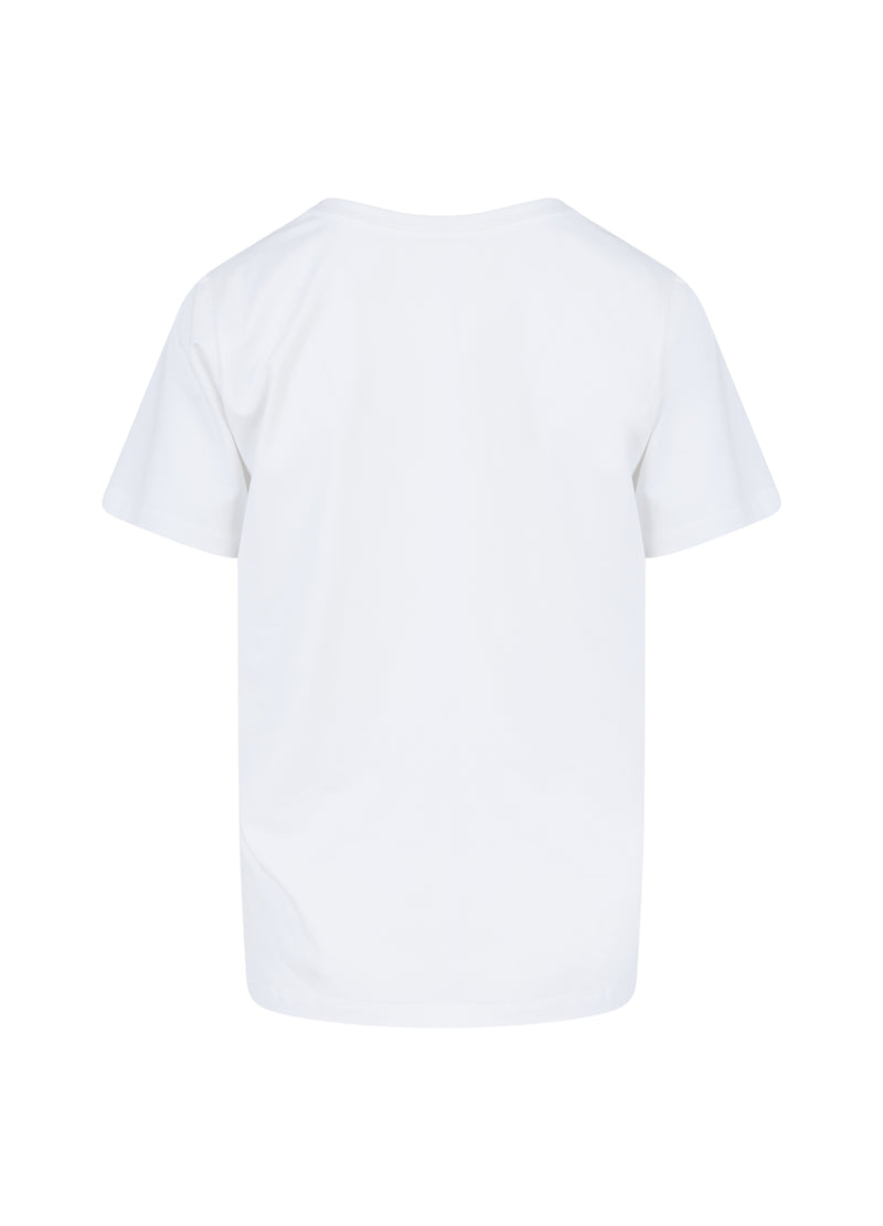 Coster Copenhagen T-SHIRT MED V-RINGNING - HALVLÅNGA ÄRMAR T-Shirt White - 200